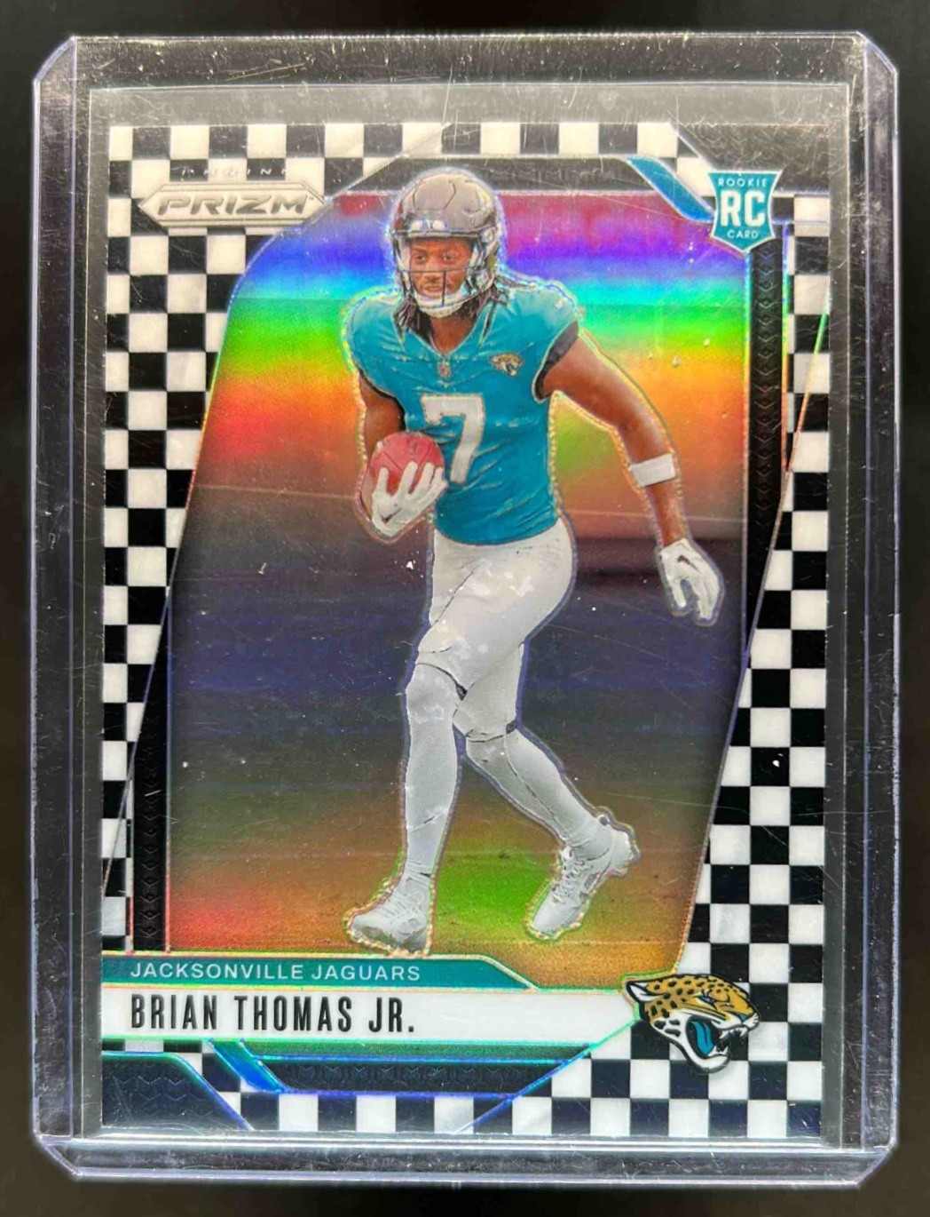 2024 Prizm Brian Thomas Jr. RC Black and White Checker #314 Jaguars