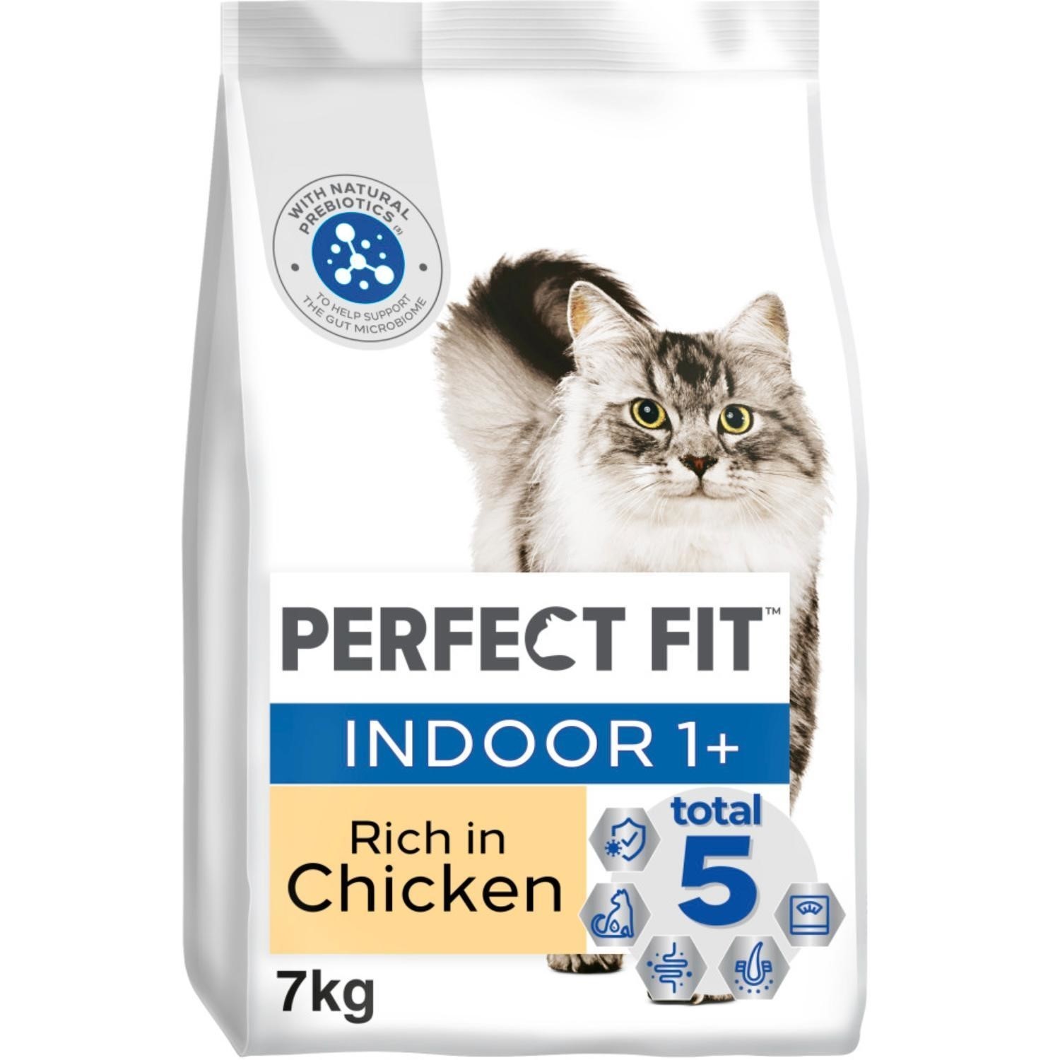 7kg Perfect Fit Advanced Nutrition Indoor Adult Complete Dry Cat Food Chicken
