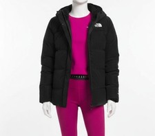 The North Face Girls Black North Down Fleece-Lined Parka Jacket Size XXL