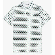 Lacoste Men's Regular Fit Golf Performance Polo Shirt Flour/Croissant, 3XL