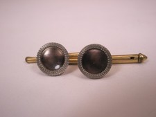 SINGLES 2 5/16" Gray MOP Round Vintage Formal Tux Prom Groom Shirt Stud c2037