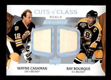 BOURQUE / CASHMAN 2024/25 UD ENGRAINED ICONS CUTS OF CLASS DUAL STICK #/49 T6805