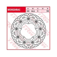 TRW Bremsscheibe (FüR: Yamaha YZF-R1M ABS RN65 20-24 Vorne )