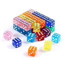 40 Pieces 16mm Dice Set 6 Sided Standard Game for Board Game,