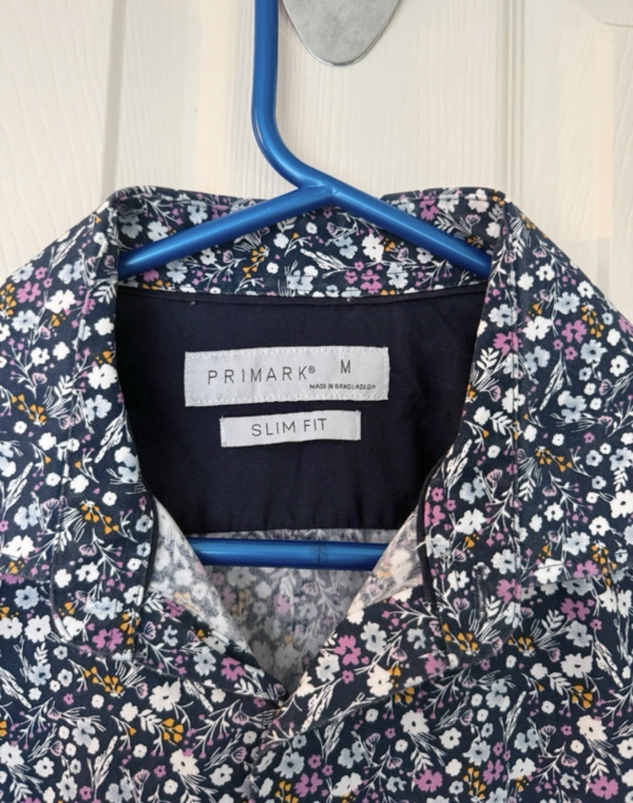 Navy Floral Shirt - Size M image 2