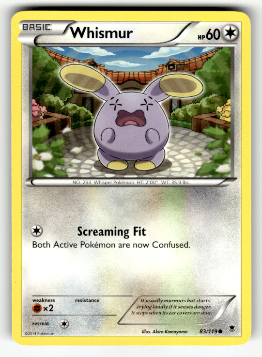Whismur 83/119 Normal Common XY - Phantom Forces LP