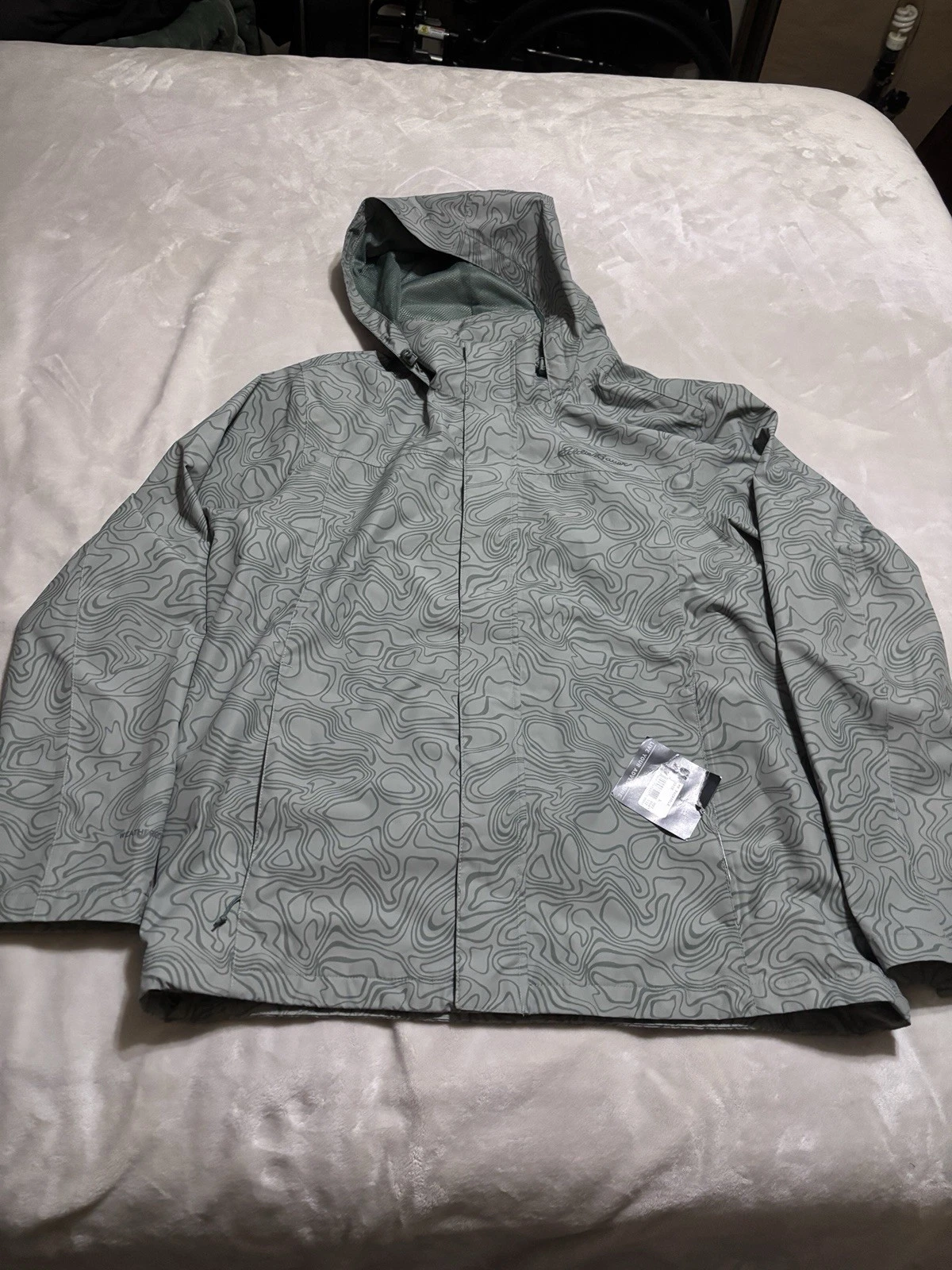 Eddie Bauer Men’s L Packable Rain WeatherEdge Storm Repel DWR Plus Jacket NWT
