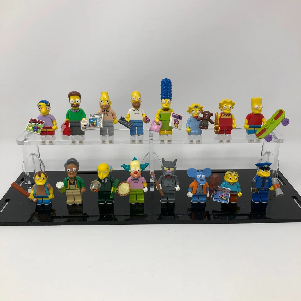 LEGO The Simpsons 71005 Series 1 Minifigures Complete Set 16 Custom Display Case - Image 2 of 4