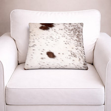100% Natural Cowhide Pillow Cushion Cover Home Decorative 15"x15" Leather 70
