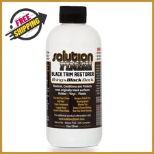 Solution Finish Black Plastic Vinyl Trim Restorer Use for Car Truck Detail 12 oz
