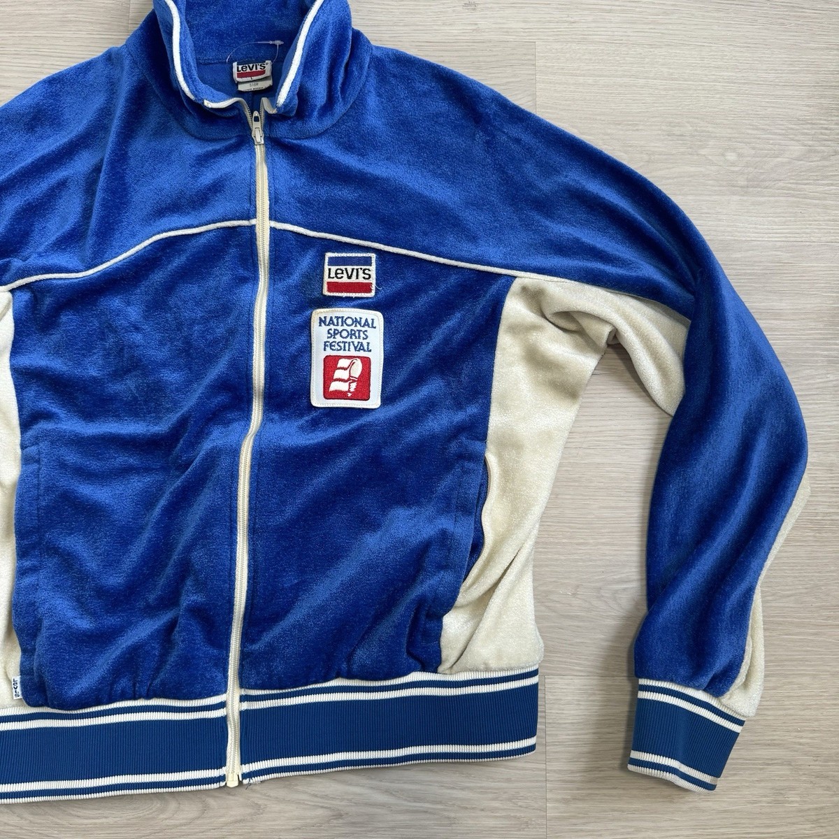 リージャ　ジャケット　USーＳ Vintage 80s Levi's Hillcrest Boxing Olympic Games Jacket Full Zip