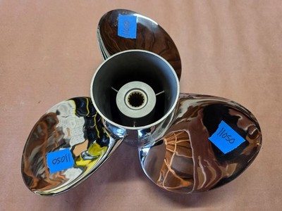15 5/8'' X 13P SOLAS NEW SATURN E PLUS SS PROP, 1531-156-13, MERCURY 4.75'' P11050