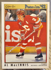 1991-92 O-Pee-Chee Premier Al MacInnis #81 Calgary Flames