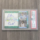 Cameron Johnson Coby White Prizm Draft Picks Auto PSA 17 /18 SP Green