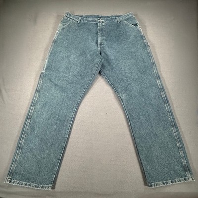 Wrangler Mens Carpenter Jeans 40x32 Dark Wash Utility Workwear