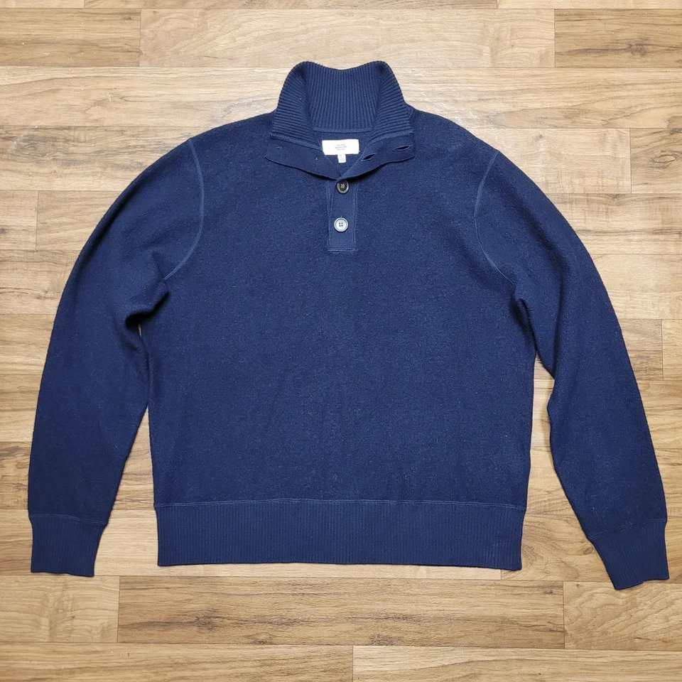 Jack Spade Bleecker Street Blue Shael Neck Knit Mens Wool Men's XL - Image 2 of 4