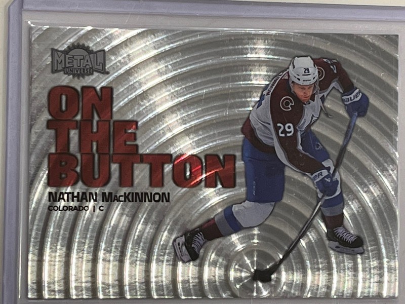 2024-25 Skybox Metal Universe - On the Button Nathan MacKinnon #4 OB