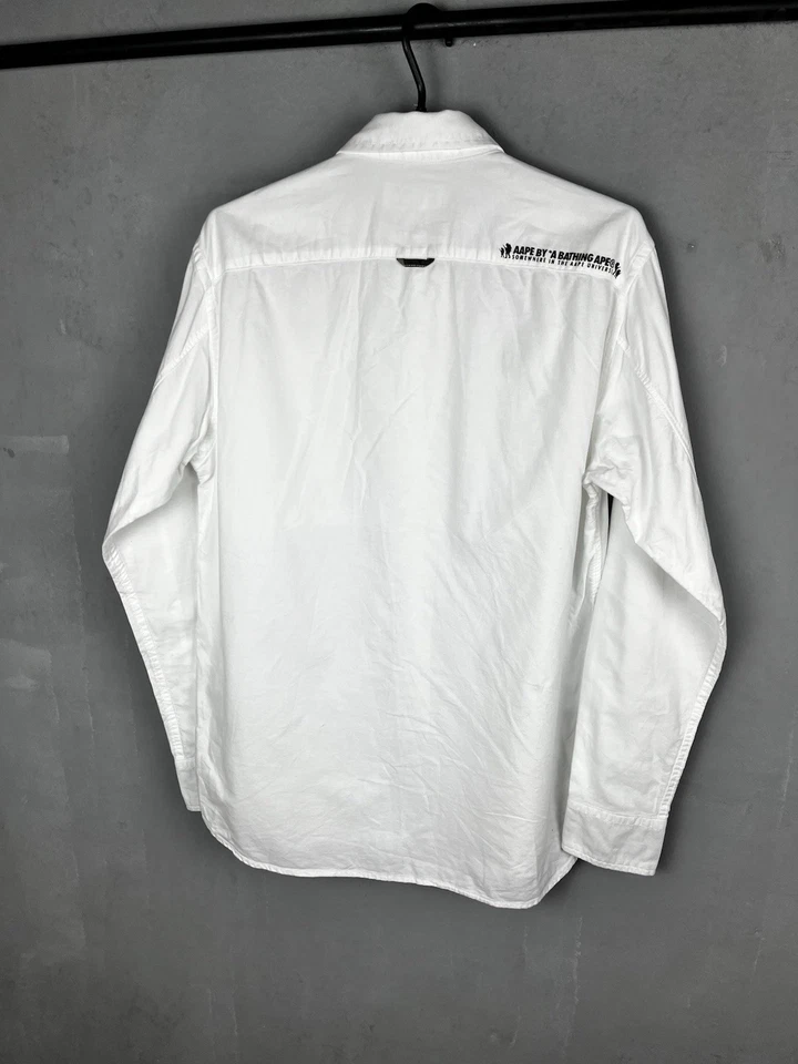 AAPE By A BATHING APE BAPE White Button Down Shirt Size L - Image 2 of 4
