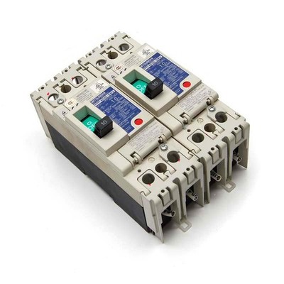 (Lot 2) Mitsubishi NF50-SWU 10 Amp 2 Pole 240V Circuit Breaker 10A SWU2 No-Fuse