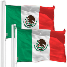 Mexico Mexican Flag 3x5 Ft 2Pack 150D Printed Polyester