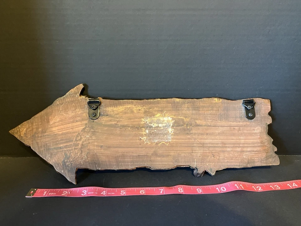 Rustic Outhouse Arrow Wall Plaque Wood Style Sign. Western-themed, Man cave - Image 4 of 4