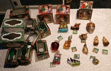 Old World Glass Christmas Ornaments Set Of 12 With Boxes