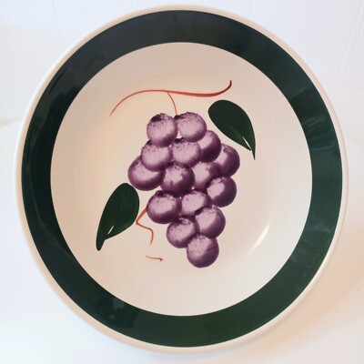 VTG La Primula Art Italy Roma Bunch of Grapes Decorative Bowl Hand-Painted 8.25''