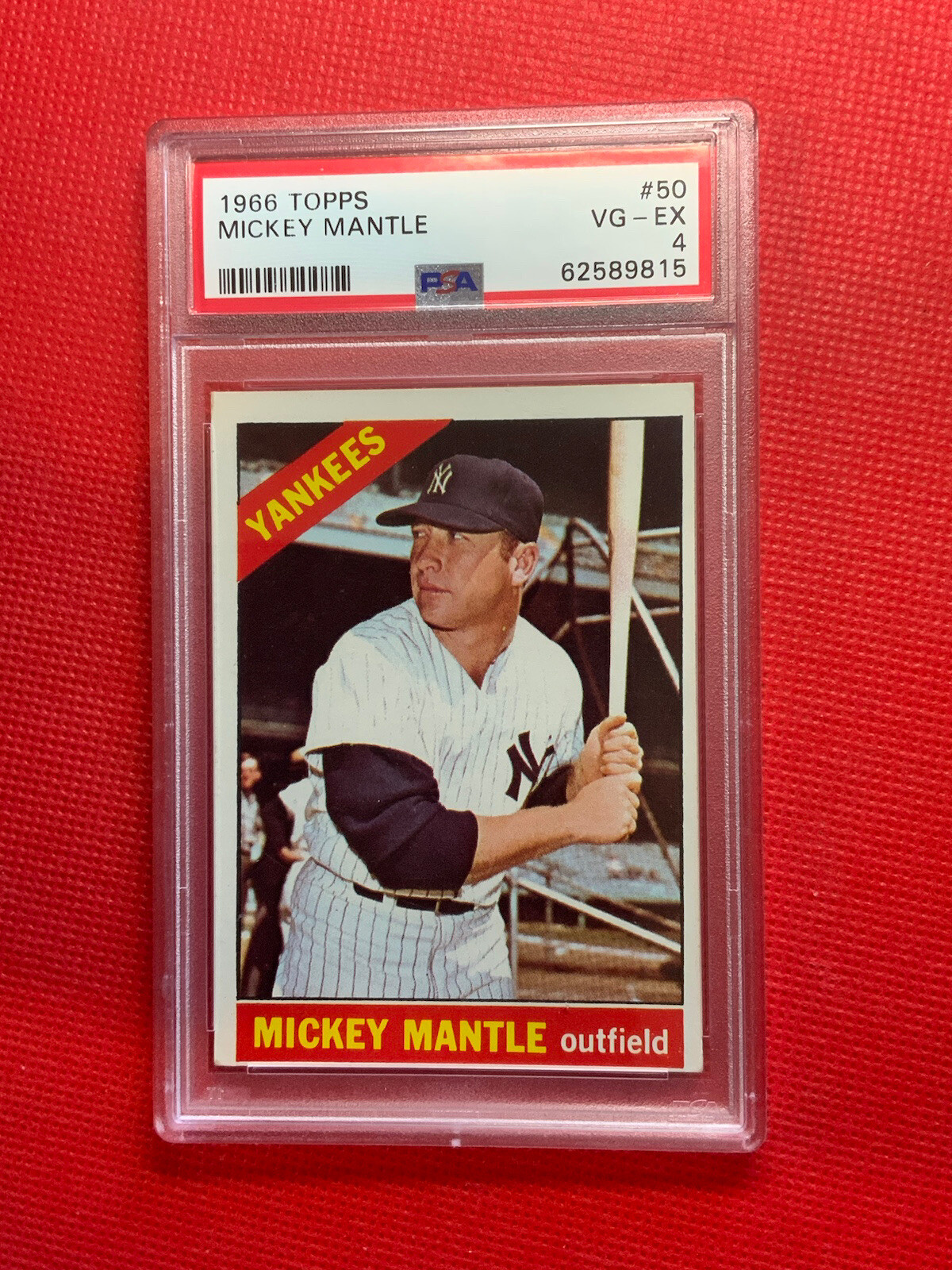 Mickey Mantle 1966 Topps #50 PSA 4 VG-EX