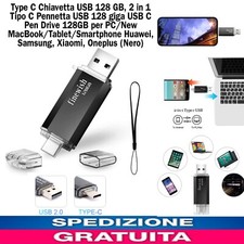 Type C Chiavetta USB 128 GB, 2 in 1 Tipo C Pennetta USB 128 Giga USB C Pen Drive