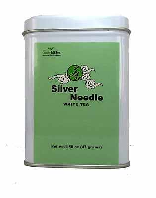 FuDing Silver Needle White tea Premium Loose Leave Tea 1.5 OZ in Tea Tin 