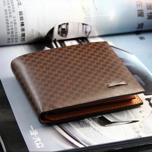 Unisex Plaid PU Leather Card Holders