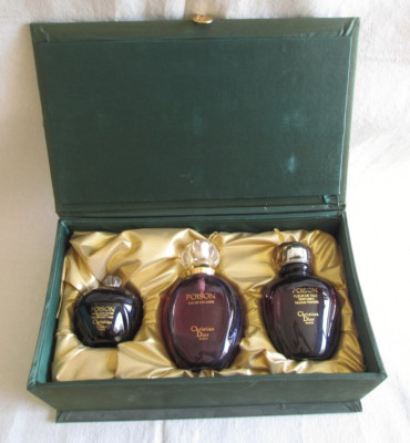 Dior Poison Set Vintage Eau de Cologne Spray 3.4 oz & Powder & Cream