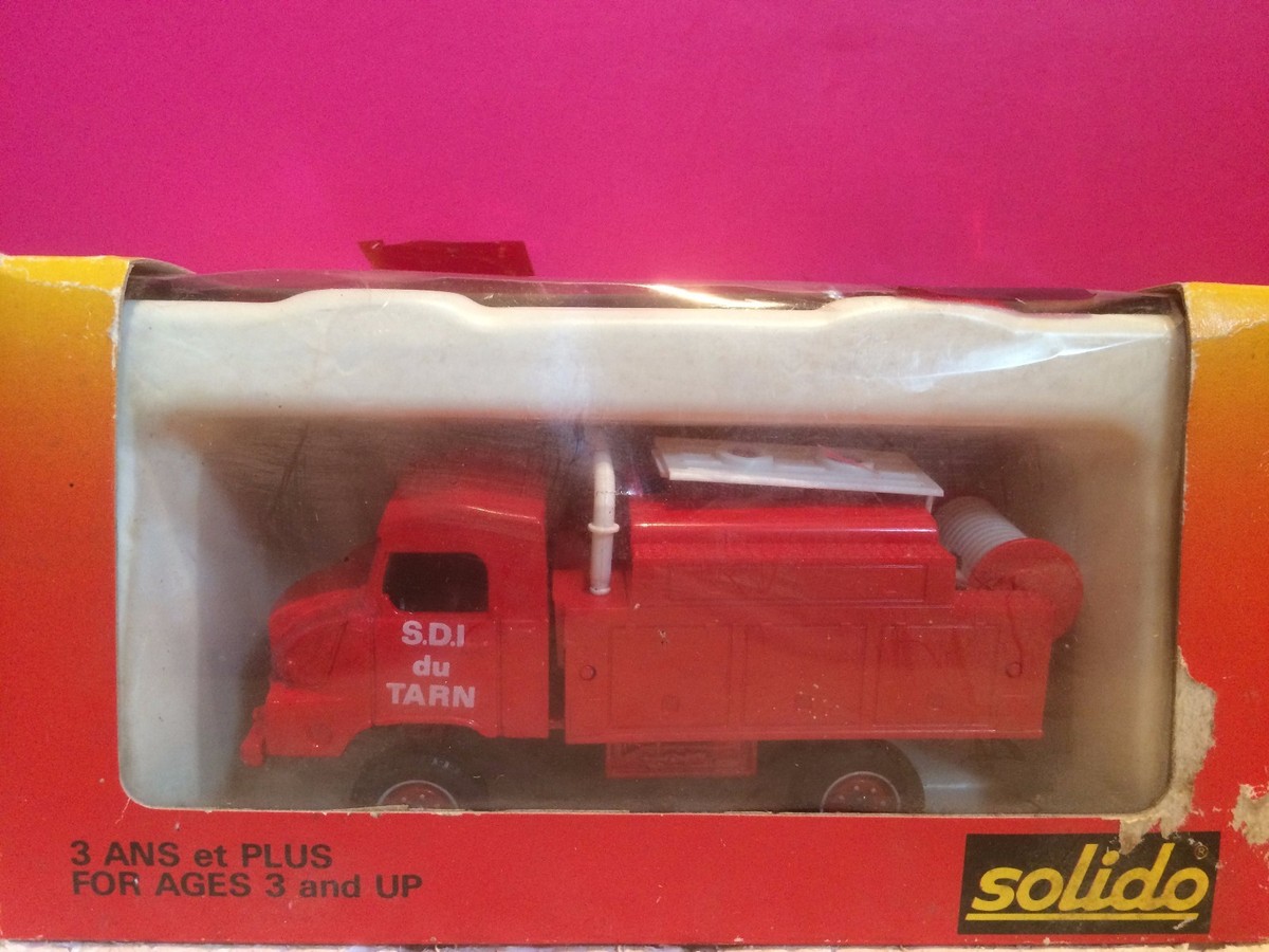 Camion De Pompier Simca Unic SUMB 4x4 Solido - Modèle Réduit Vintage, Occasion, Jouet Collection