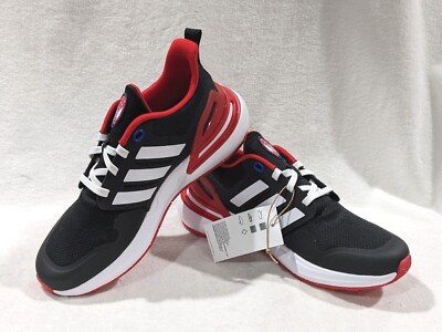 adidas RapidaSport X Marvel Spider-Man Black/White/Red Boy's Sneakers-Size  NWB
