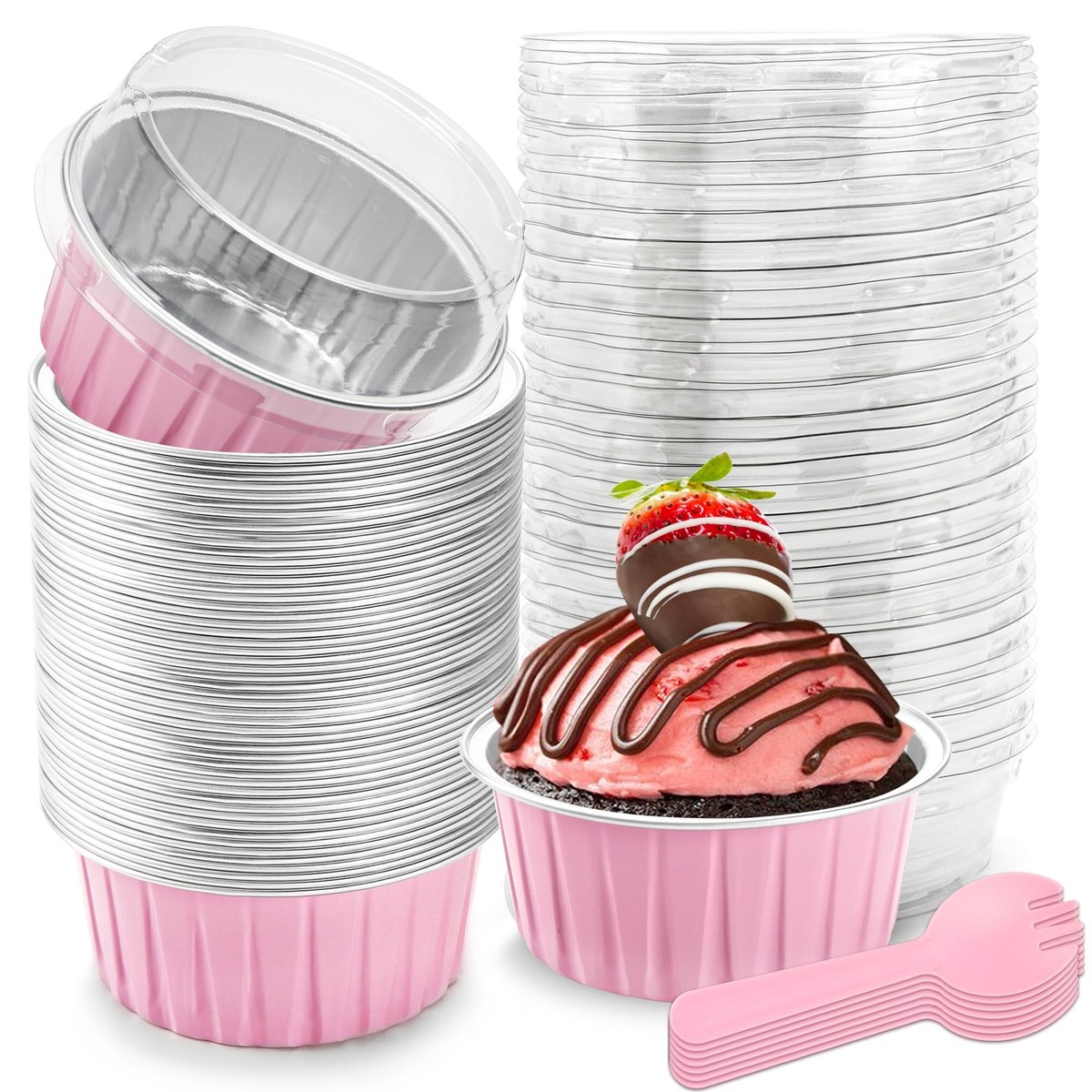 OZ Mini Loaf Pans with Lids Mini Cake Pans Flan Containers