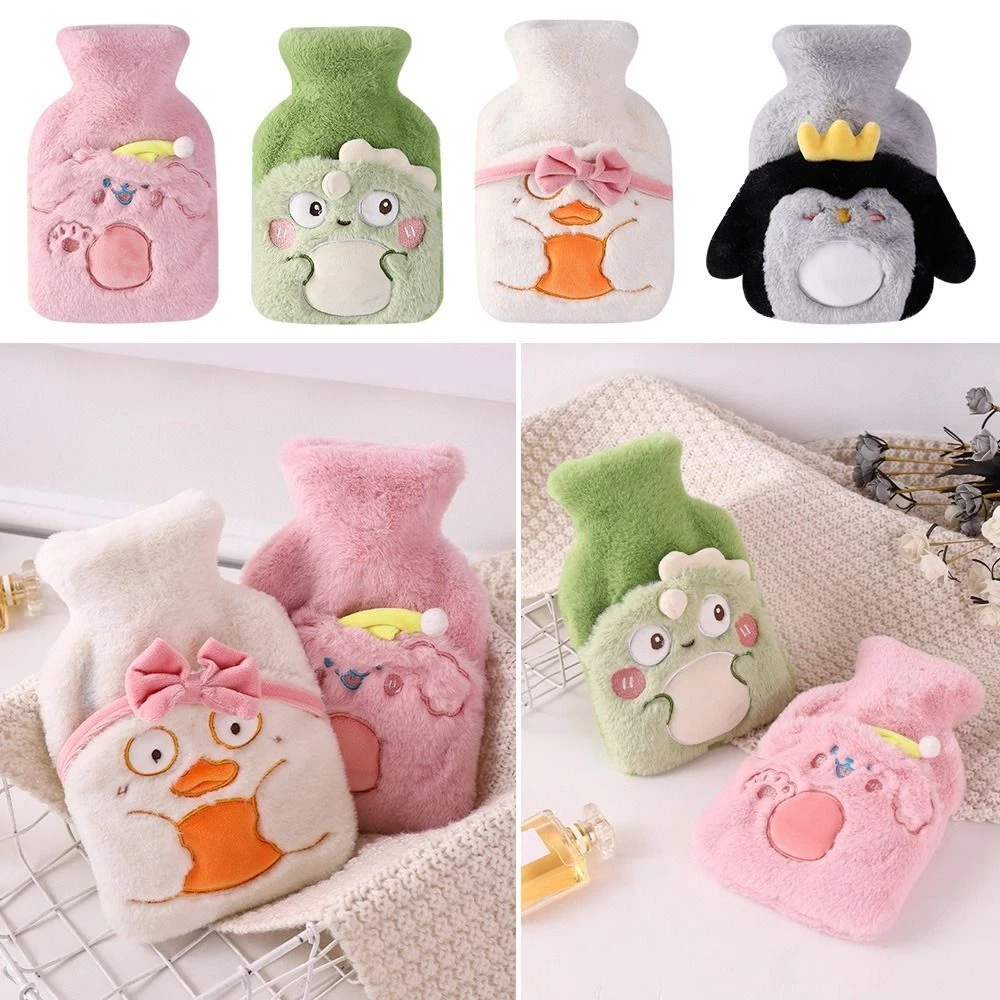 Filled Mini Hot Water Bottle Warm Belly Treasure Plush Cartoon