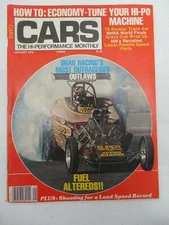 CARS THE HI PERFORMANCE MONTHLY MAGAZINE JANUARY 1978 DRAG RACING OUTLAWS