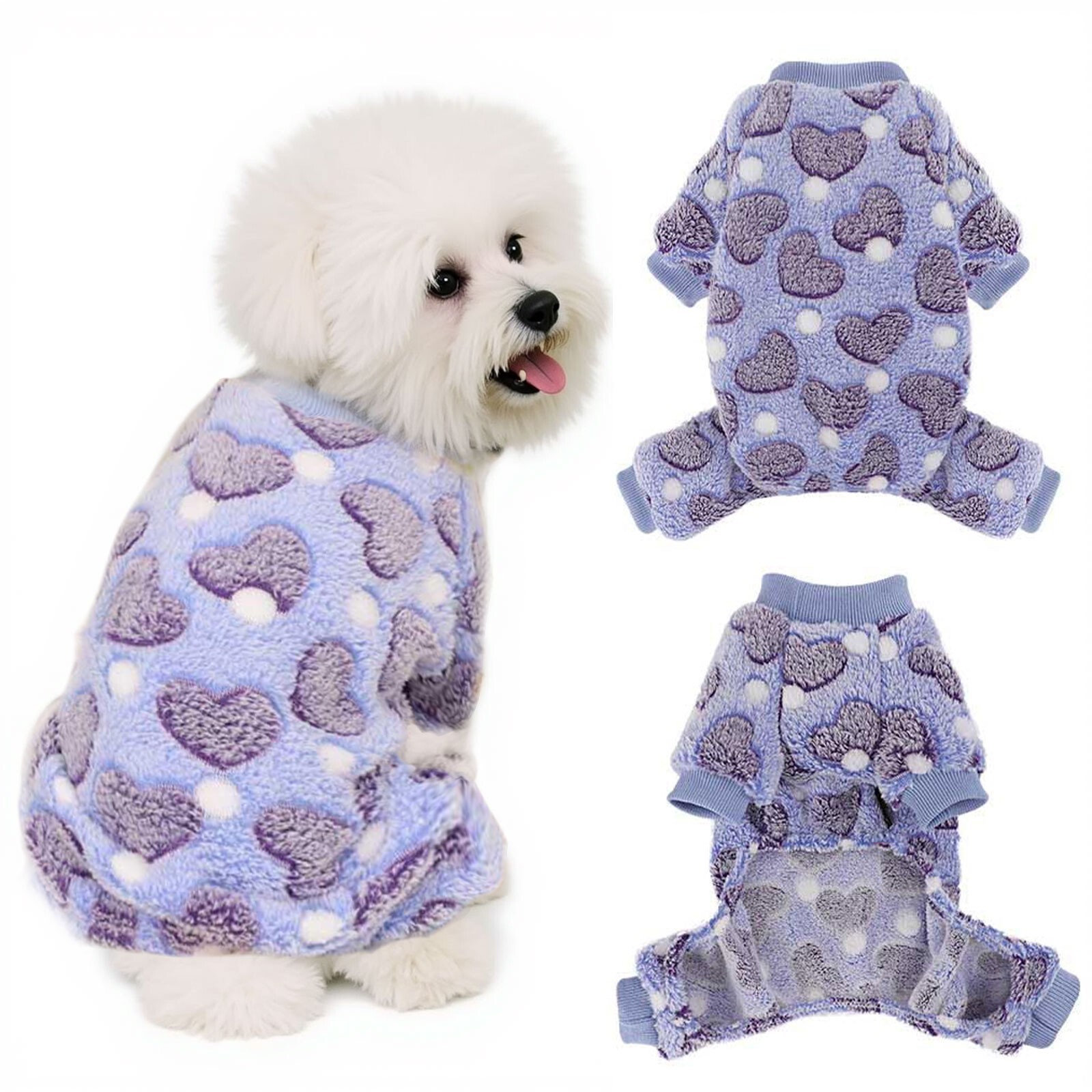 Dog Jumpsuit Soft Breathable Cozy Pet Dress Keeps Pets Warm & Comfortable D3504-image