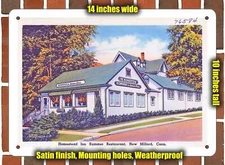 Metal Sign - Connecticut Postcard - Homestead Inn Summer Restaurant, New Milfor