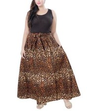 100 Authentic African Wax Skirt Dashiki Print High Waist Pleated Maxi Skirt