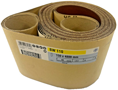 5 Hermes Schleifbänder 150x4800 mm 150 x 4800 BW110 K80 UB2 Metall Holz 6092105