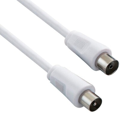 Skymaster 3m Antennenkabel TV-Anschlusskabel weiß doppeltgeschirmt