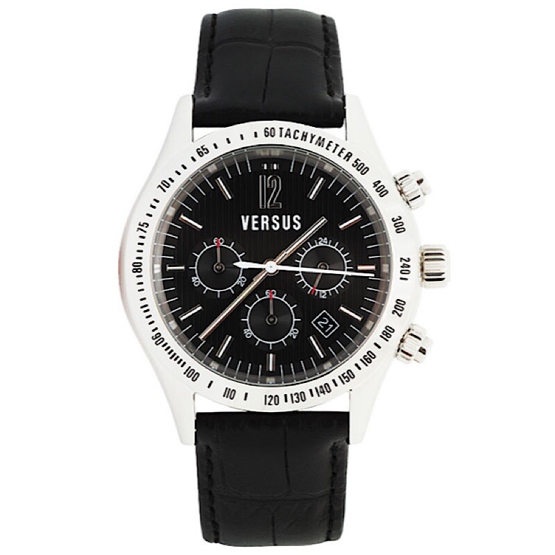 VERSUS WATCH STRAP, SGC040012 , BLACK LEATHER STRAP, VERSUS  display picture 1