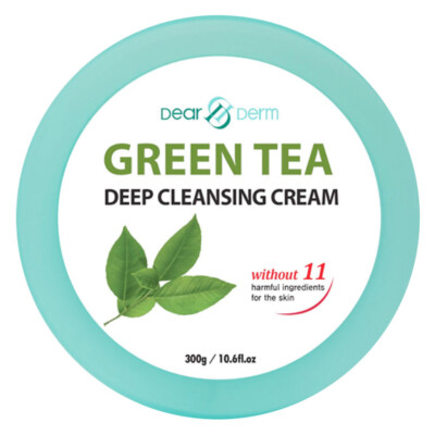 Dearderm Deep Cleansing Cream Green Tea 10.6fl.oz/300g [Free USA Shipping] 