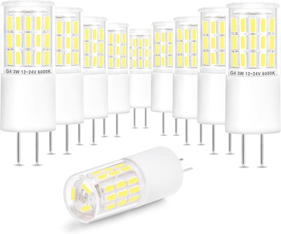 10PCS G4 3W LED Landscape Light Bulbs 12V-24VT3 Halogen Replacement,Low Voltage