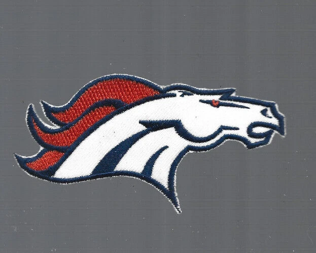 NEW 2 x 4" Denver Broncos IRON ON PATCH FREE SHIPPING - Image 1 of 1