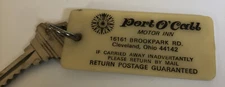 Vintage Port O Call Motor Inn Room Fob & Key Cleveland Ohio  #204