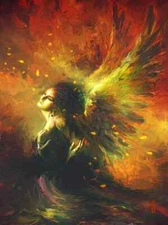 LMOP1594L abstract fancy angel girl hand painted decor oil painting art canvas