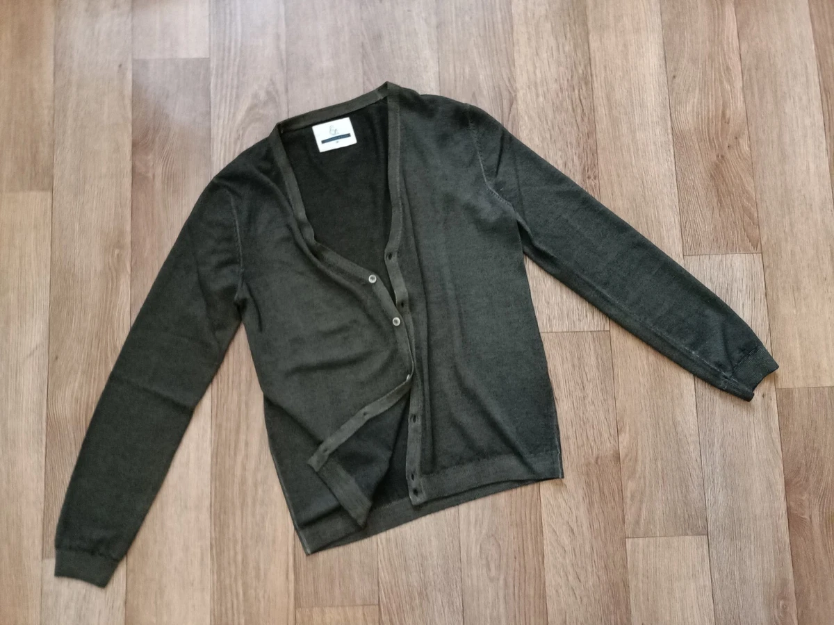 Men's wool button down sweater top