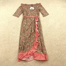 Cabana Life Maxi Dress Womens Large Ruffle Maxi New Floral